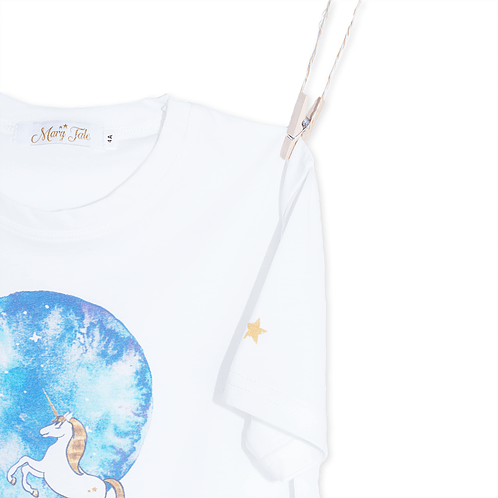 Unicorns are real short sleeved t-shirt (detail 2) - Mary Tale