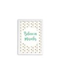 Believe In Miracles Green Print - white frame - Mary Tale