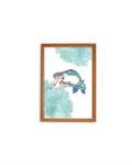 Mermaid Love Print - Wood frame - Mary Tale