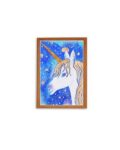 Gold Unicorn Watercolor by Isabel Luz - Wood frame - Mary Tale