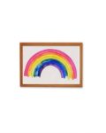 Aguarela Rainbow - Moldura Madeira