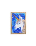 Gold Unicorn Watercolor by Isabel Luz - Gold frame - Mary Tale