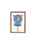 Bluebell fairy watercolor - Wood frame - Mary Tale