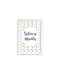 Believe In Miracles Purple Print - White frame - Mary Tale