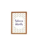 Believe In Miracles Purple Print - Wood frame - Mary Tale