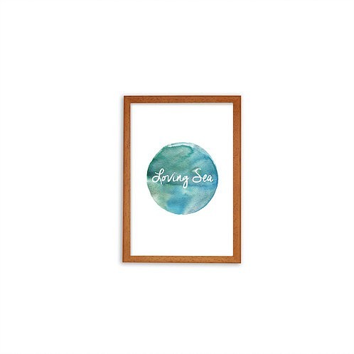 Loving Sea Print- Wood Frame - Mary Tale