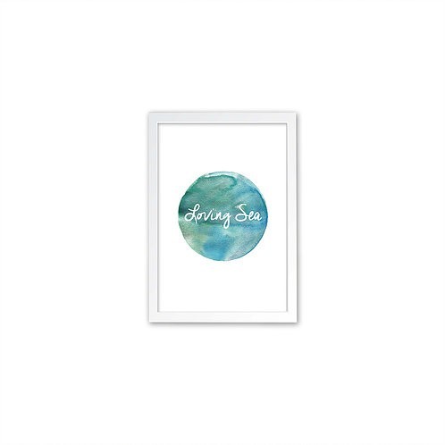 Loving Sea print - White frame - Mary Tale
