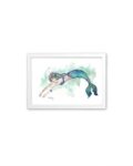 Watercolor Mermaid by Isabel Luz - White frame - Mary Tale