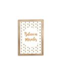 Believe In Miracles Orange Print - Gold frame - Mary Tale