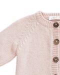 Soft pink knitted cardigan (detail) - Mary Tale