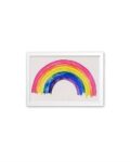 Rainbow watercolor by Isabel Luz - White Frame - Mary Tale