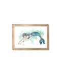Watercolor Mermaid by Isabel Luz - Gold frame - Mary Tale